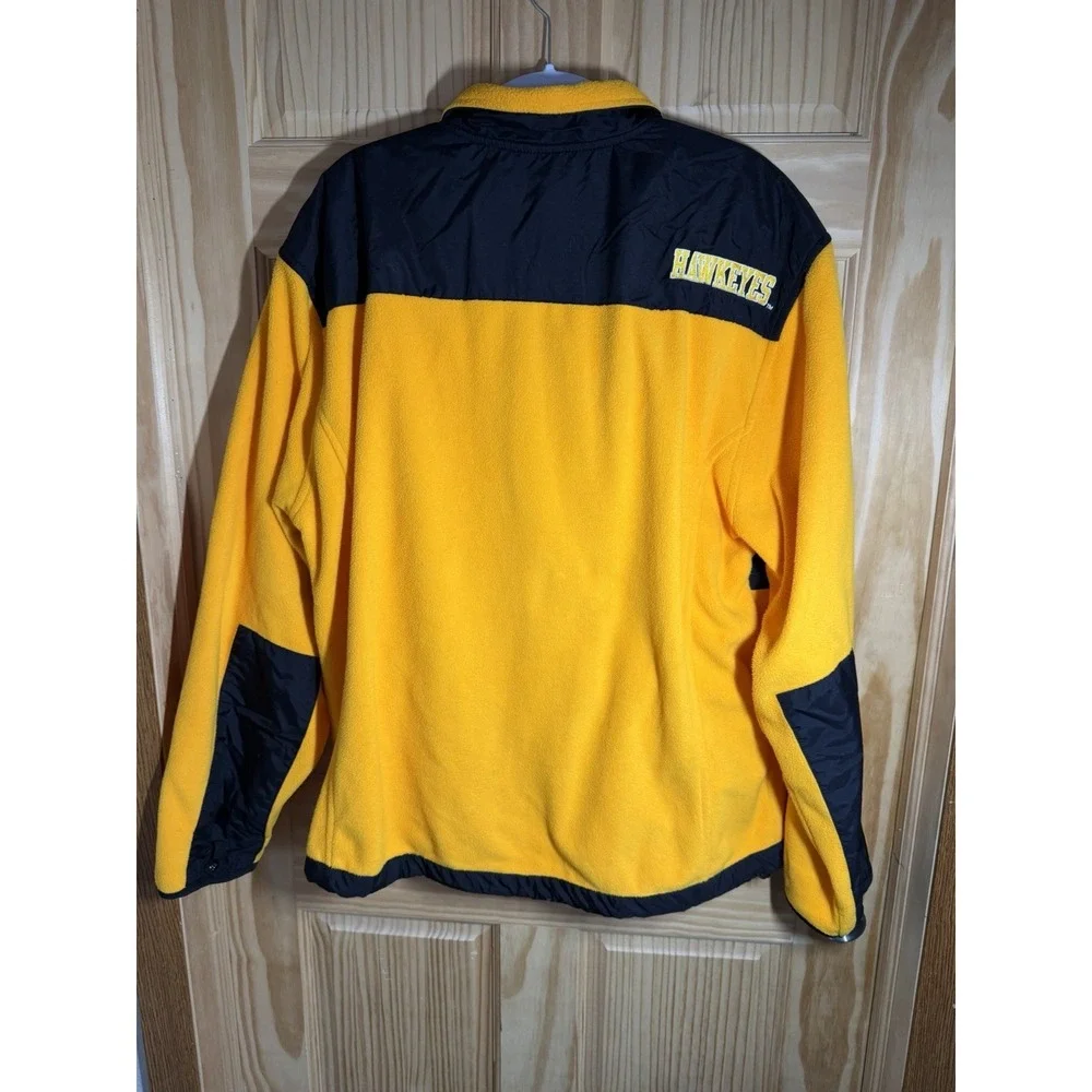 Vintage Iowa Hawkeyes Reebok Full Zip Fleece Windbreaker Size XL Style Y2K 90s - Picture 2 of 9